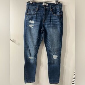 LOFT Distressed Modern Skinny Blue Jeans. 28 (6). Never worn, but tags removed.